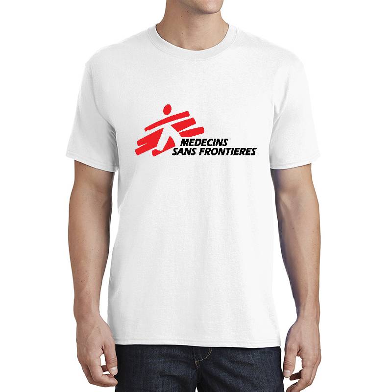 Medcins Sans Frontieres Logo Black Unisex V-Neck T-Shirts