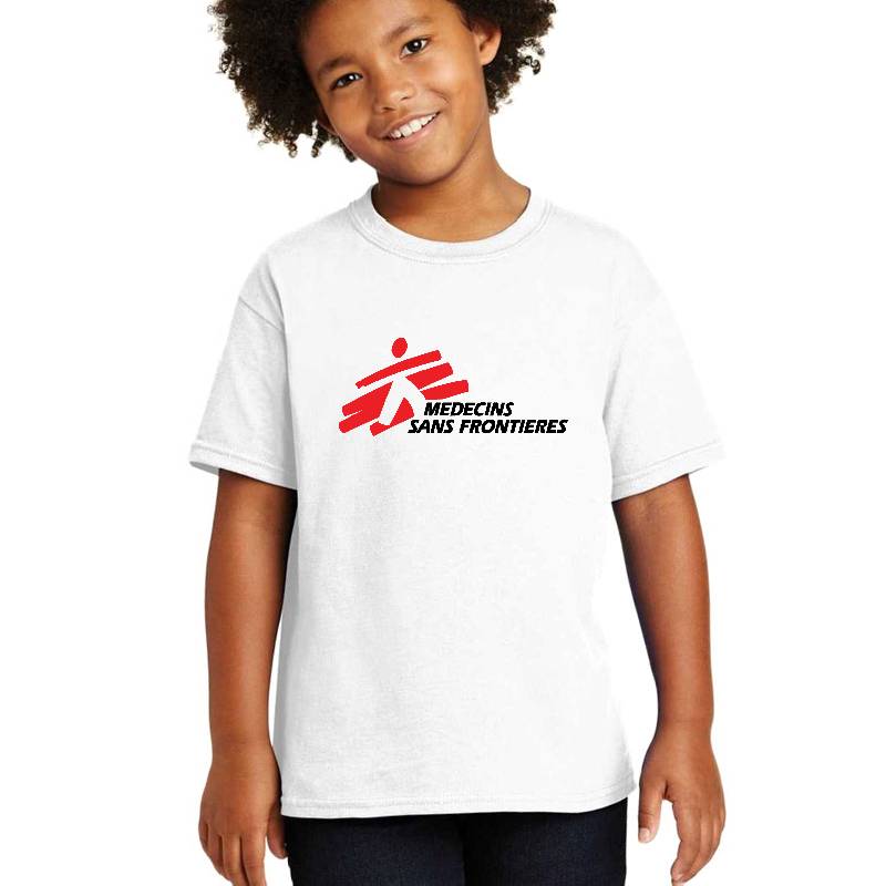Medcins Sans Frontieres Logo Black Unisex V-Neck T-Shirts
