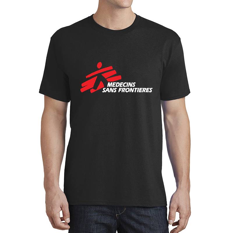 Medcins Sans Frontieres Logo White Unisex V-Neck T-Shirts